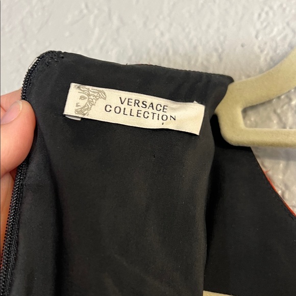 VERSACE COLLECTION RED CUT-OUT SHEETH DRESS - Picture 8 of 16